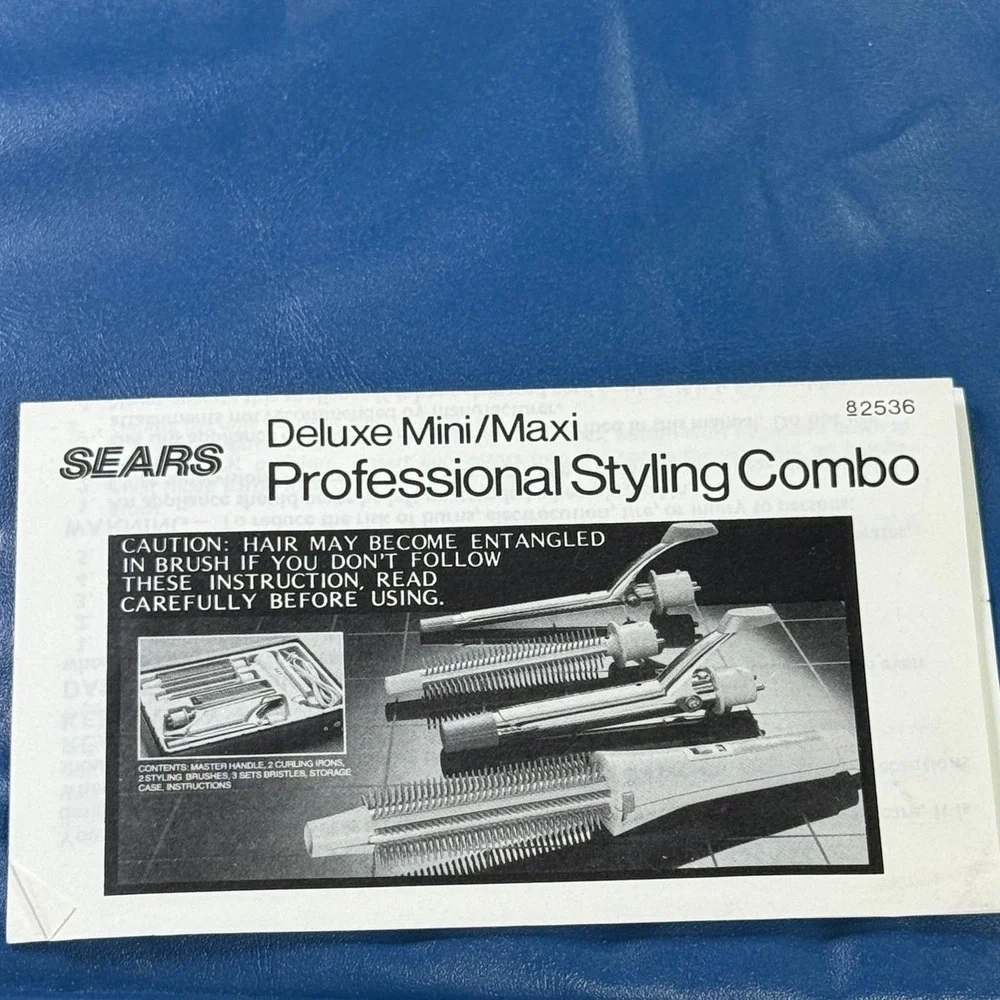 Vintage Sears Deluxe Mini Maxi Professional Styling Combo 82536 Hair‎ Curler Set
